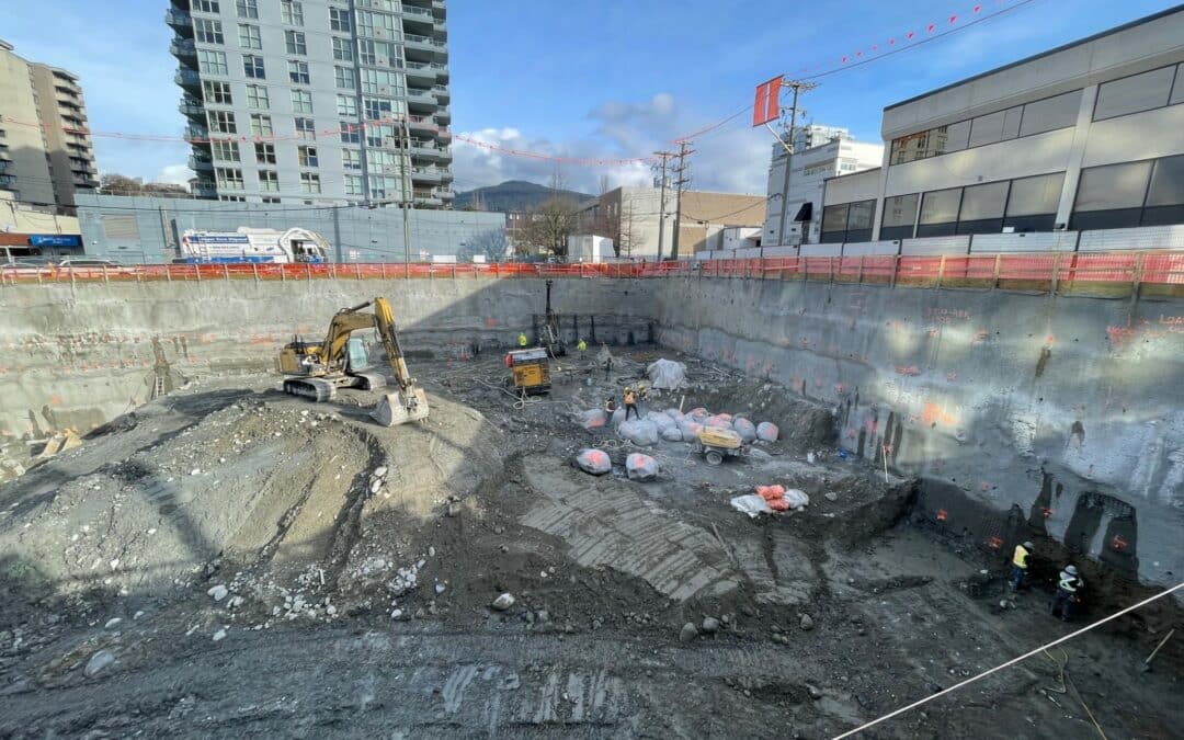 Deep Excavation for High Rise, North Shore, Vancouver