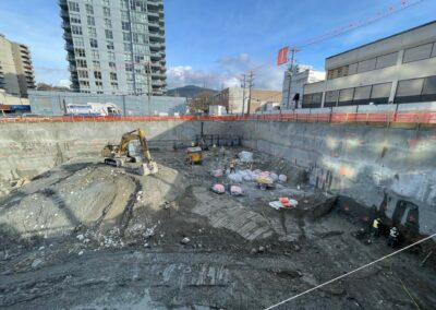 Deep Excavation for High Rise, North Shore, Vancouver